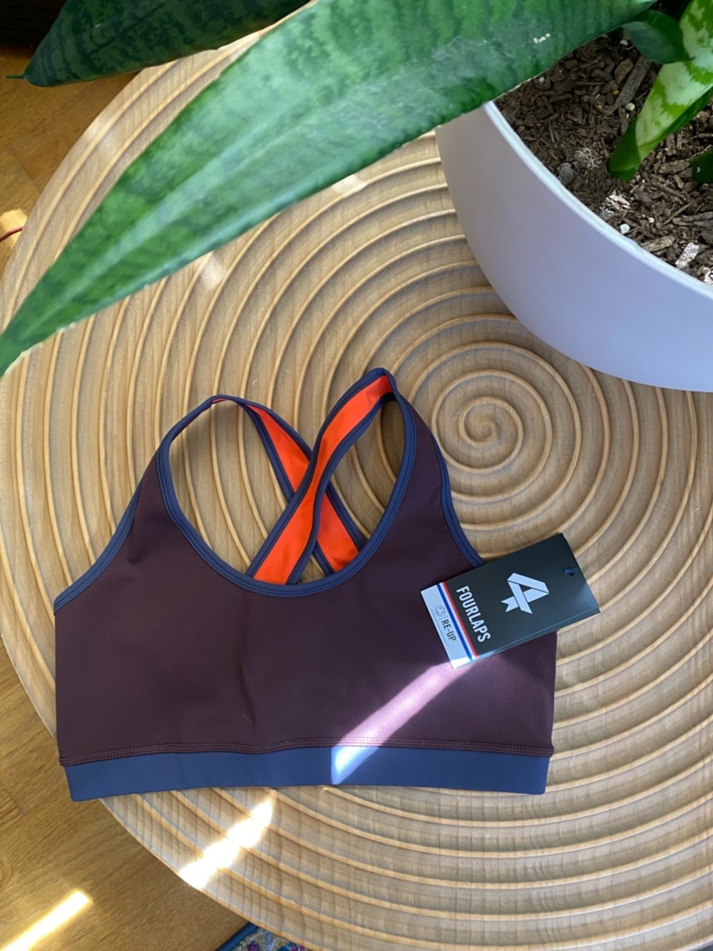 FOURLAPS eggplant Sports Bra
